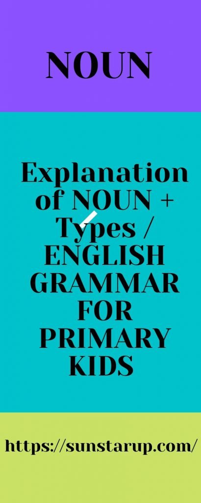 Explanation of NOUN Types / ENGLISH GRAMMAR – Sunstarup