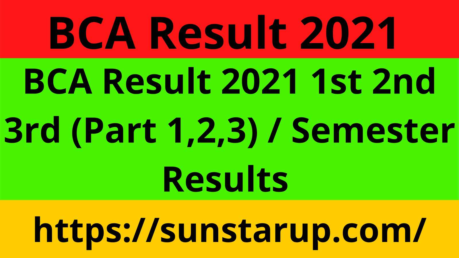 BCA Result 2021 1st 2nd 3rd (Part 1,2,3) / Semester Results