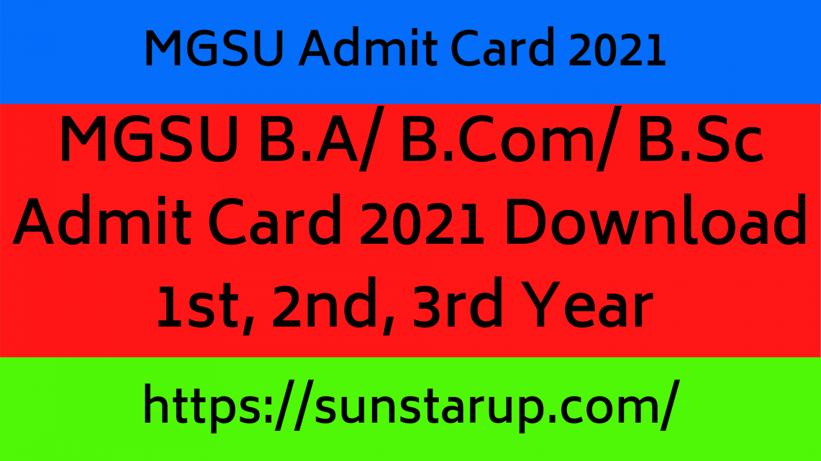 MGSU B.A/ B.Com/ B.Sc Admit Card 2021 Download 1st, 2nd, 3rd Year ...